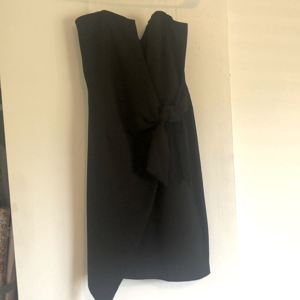 NWT strapless wrap black mini